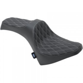 DRAG SPECIALTIES PREDATOR III SEAT - DOUBLE DIAMOND - SILVER STITCHING - 15-22 SCOUT # 0810-2120