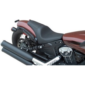 DRAG SPECIALTIES 3/4 SOLO SEAT - BLACK - SMOOTH - 18-22 SCOUT BOBBER # 0810-2254