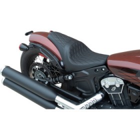 DRAG SPECIALTIES 3/4 SOLO SEAT - BLACK - DIAMOND STITCH - 18-22 SCOUT BOBBER # 0810-2255
