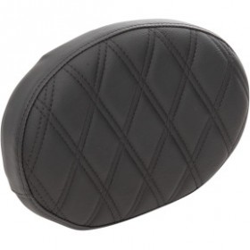 DRAG SPECIALTIES OVAL SISSY BAR PAD - DOUBLE DIAMOND - BLACK STITCH - FL 99-22 # 0822-0428