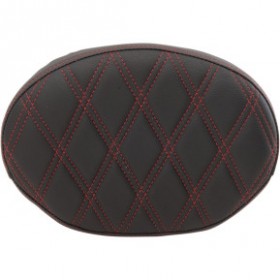 DRAG SPECIALTIES OVAL SISSY BAR PAD - DOUBLE DIAMOND - RED STITCH - FL 99-22 # 0822-0430