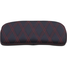 DRAG SPECIALTIES CHOPPED TOUR-PAK PAD - DOUBLE DIAMOND - BLACK/RED # 0822-0434