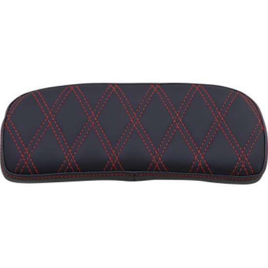 DRAG SPECIALTIES CHOPPED TOUR-PAK PAD - DOUBLE DIAMOND - BLACK/RED # 0822-0434 DRAG SPECIALTIES CHOPPED TOUR-PAK PAD - DOUBLE DIAMOND - BLACK/RED # 0822-0434