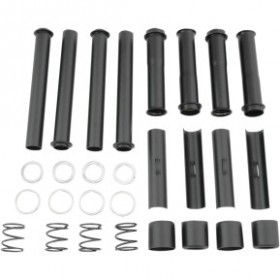DRAG SPECIALTIES PUSHROD TUBE KIT - BLACK - BIG TWIN # 0928-0044