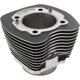 DRAG SPECIALTIES CYLINDER - TC88 - 3.75 - BLACK - HIGHLIGHTED FINS # 0931-0710