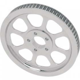 DRAG SPECIALTIES CHROME REAR BELT PULLEY - 70 TOOTH - 00-05 FXST, 00-06 FLST # 1201-0003