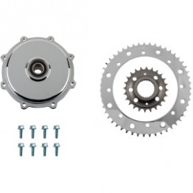 DRAG SPECIALTIES CONVERSION SPROCKET KIT - CHROME - M8 TOURING/TRIKE # 1210-2664