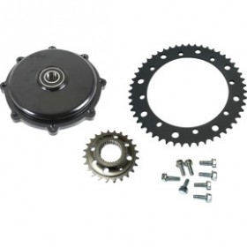 DRAG SPECIALTIES CONVERSION SPROCKET KIT - BLACK - M8 TOURING/TRIKE # 1210-2665