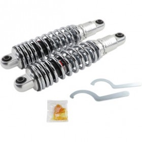 DRAG SPECIALTIES SHOCKS PREMIUM RIDE-HEIGHT ADJUSTABLE SHOCKS - CHROME - HEAVY DUTY - 13 # 1310-1663
