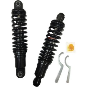 DRAG SPECIALTIES PREMIUM RIDE-HEIGHT ADJUSTABLE SHOCKS - BLACK - HEAVY DUTY - 12 # 1310-1666