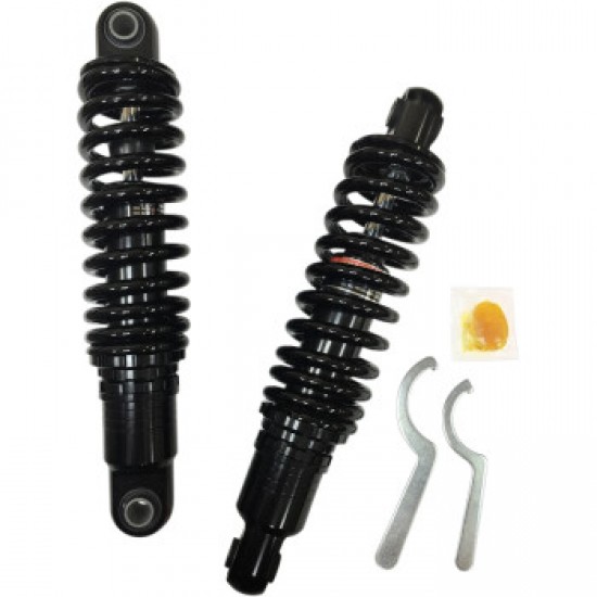 DRAG SPECIALTIES PREMIUM RIDE-HEIGHT ADJUSTABLE SHOCKS - BLACK - HEAVY DUTY - 12 # 1310-1666