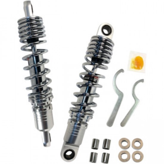 DRAG SPECIALTIES SHOCKS PREMIUM RIDE-HEIGHT ADJUSTABLE SHOCKS - CHROME - STANDARD - 12.5 # 1310-1829 DRAG SPECIALTIES SHOCKS PREMIUM RIDE-HEIGHT ADJUSTABLE SHOCKS - CHROME - STANDARD - 12.5 # 1310-1829