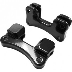 DRAG SPECIALTIES FENDER-TO-FORK ADAPTERS - GLOSS BLACK # 1410-0096