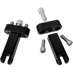 DRAG SPECIALTIES PASSENGER PEG MOUNTS - BLACK - FLH/FLT # 1620-1046