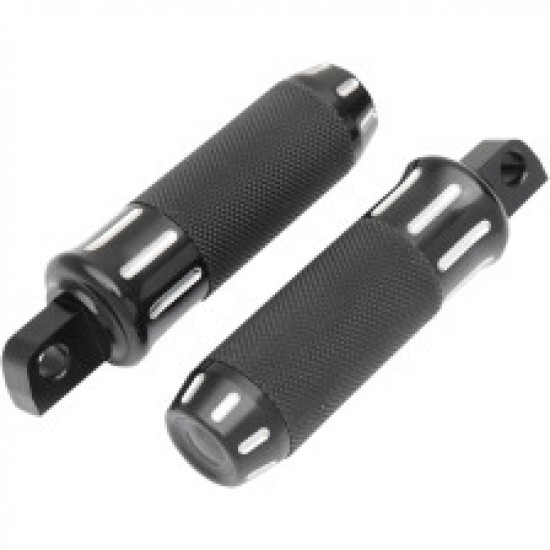 DRAG SPECIALTIES CUSTOM FOOTPEGS - BLACK CUT # 1620-1333 DRAG SPECIALTIES CUSTOM FOOTPEGS - BLACK CUT # 1620-1333