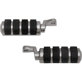 DRAG SPECIALTIES SOFT RIDE FOOT PEGS - LARGE - CHROME - XL # 1620-1838