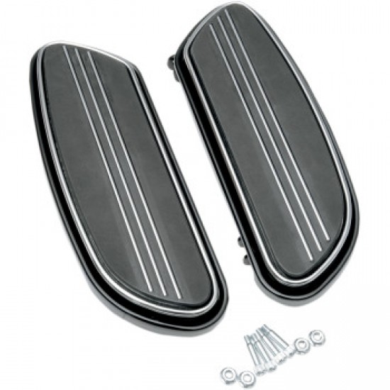 DRAG SPECIALTIES SWEEPER FLOORBOARDS - DRIVER - BLACK - FL # 1621-0348 DRAG SPECIALTIES SWEEPER FLOORBOARDS - DRIVER - BLACK - FL # 1621-0348