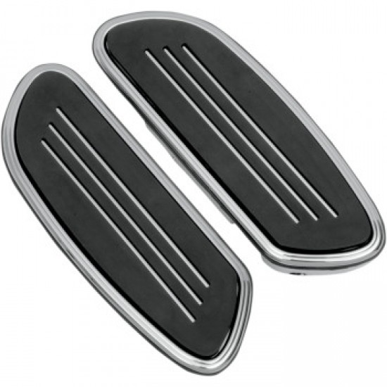 DRAG SPECIALTIES SWEEPER FLOORBOARDS - PASSENGER - CHROME - FL # 1621-0349 DRAG SPECIALTIES SWEEPER FLOORBOARDS - PASSENGER - CHROME - FL # 1621-0349