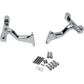 DRAG SPECIALTIES PASSENGER FOOTBOARD RAISED MOUNT - CHROME # 1621-0394