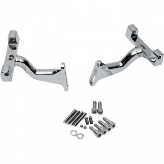 DRAG SPECIALTIES PASSENGER FOOTBOARD RAISED MOUNT - CHROME # 1621-0394
