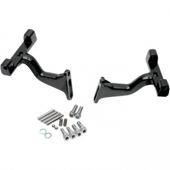 DRAG SPECIALTIES PASSENGER FOOTBOARD RAISED MOUNT - BLACK # 1621-0395
