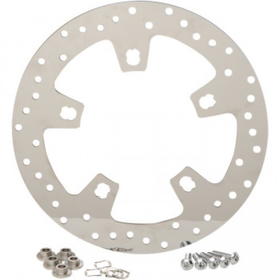 DRAG SPECIALTIES DRILLED BRAKE ROTOR - FRONT - 11.8 - TOURING # 1710-2403 DRAG SPECIALTIES DRILLED BRAKE ROTOR - FRONT - 11.8 - TOURING # 1710-2403