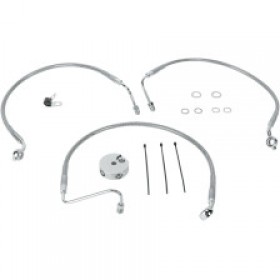 DRAG SPECIALTIES BRAKE LINE - FRONT (LOWER/UPPER) - STAINLESS STEEL # 1741-0870