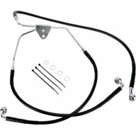 DRAG SPECIALTIES BRAKE LINE - FRONT (LOWER/UPPER) - BLACK # 1741-2508