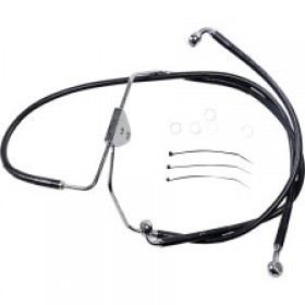 DRAG SPECIALTIES BRAKE LINE - FRONT - BLACK - 2 # 1741-2509