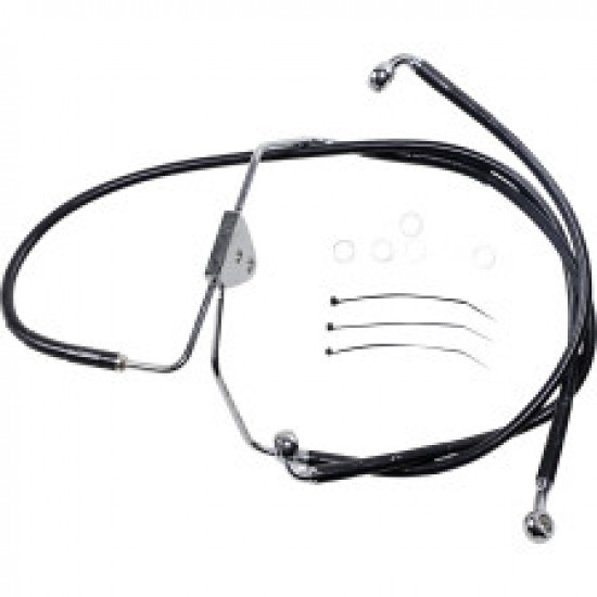 DRAG SPECIALTIES BRAKE LINE - FRONT - BLACK - 2 # 1741-2509 DRAG SPECIALTIES BRAKE LINE - FRONT - BLACK - 2 # 1741-2509