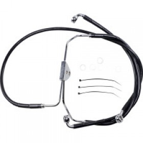 DRAG SPECIALTIES BRAKE LINE - FRONT - BLACK - 4 # 1741-2510