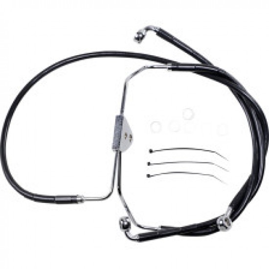 DRAG SPECIALTIES BRAKE LINE - FRONT - BLACK - 4 # 1741-2510 DRAG SPECIALTIES BRAKE LINE - FRONT - BLACK - 4 # 1741-2510