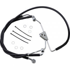DRAG SPECIALTIES BRAKE LINE - FRONT - BLACK - 6 # 1741-2511