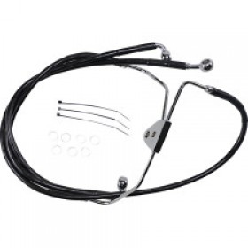 DRAG SPECIALTIES BRAKE LINE - FRONT - BLACK - 8 # 1741-2512