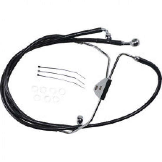 DRAG SPECIALTIES BRAKE LINE - FRONT - BLACK - 8 # 1741-2512 DRAG SPECIALTIES BRAKE LINE - FRONT - BLACK - 8 # 1741-2512