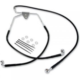 DRAG SPECIALTIES BRAKE LINE - FRONT - BLACK - 10 # 1741-2513