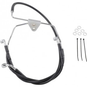 DRAG SPECIALTIES BRAKE LINE - FRONT (LOWER/UPPER) - BLACK # 1741-2514