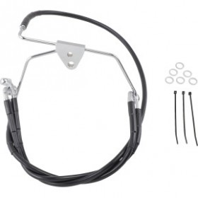 DRAG SPECIALTIES BRAKE LINE - FRONT - BLACK - 6 - FLH 96-07 # 1741-2517