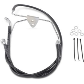 DRAG SPECIALTIESBRAKE LINE - FRONT - BLACK - 8 - FLH 96-07 # 1741-2518