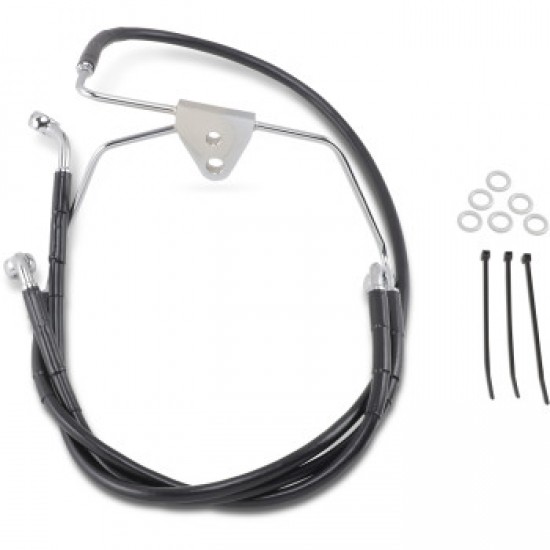 DRAG SPECIALTIESBRAKE LINE - FRONT - BLACK - 8 - FLH 96-07 # 1741-2518 DRAG SPECIALTIESBRAKE LINE - FRONT - BLACK - 8 - FLH 96-07 # 1741-2518