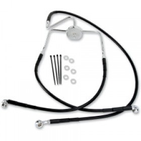 DRAG SPECIALTIES BRAKE LINE - FRONT (LOWER/UPPER) - BLACK # 1741-2520