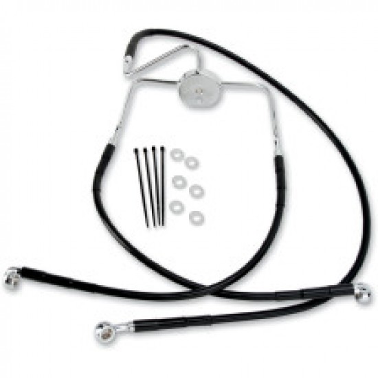 DRAG SPECIALTIES BRAKE LINE - FRONT (LOWER/UPPER) - BLACK # 1741-2520
