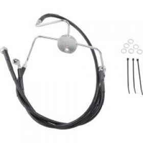 DRAG SPECIALTIES BRAKE LINE - FRONT - BLACK - 2 # 1741-2521