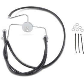 DRAG SPECIALTIES BRAKE LINE - FRONT - BLACK - 8 # 1741-2524