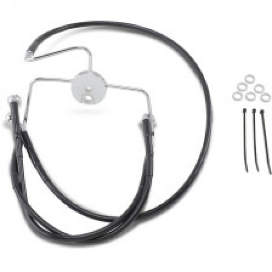 DRAG SPECIALTIES BRAKE LINE - FRONT - BLACK - 8 # 1741-2524