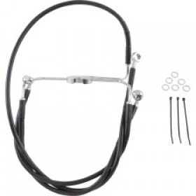 DRAG SPECIALTIES BRAKE LINE - FRONT - BLACK - 10 # 1741-2525