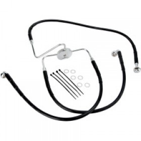 DRAG SPECIALTIES BRAKE LINE - FRONT (LOWER/UPPER) - BLACK # 1741-2562