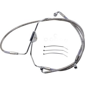 DRAG SPECIALTIES BRAKE LINE - FRONT - 2 - TOURING - STAINLESS STEEL # 1741-2624