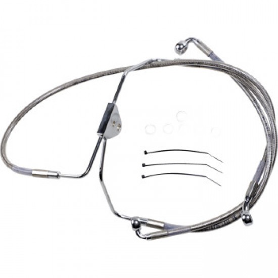 DRAG SPECIALTIES BRAKE LINE - FRONT - 2 - TOURING - STAINLESS STEEL # 1741-2624 DRAG SPECIALTIES BRAKE LINE - FRONT - 2 - TOURING - STAINLESS STEEL # 1741-2624