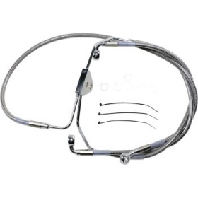 DRAG SPECIALTIES BRAKE LINE - FRONT - 4 - TOURING - STAINLESS STEEL # 1741-2625